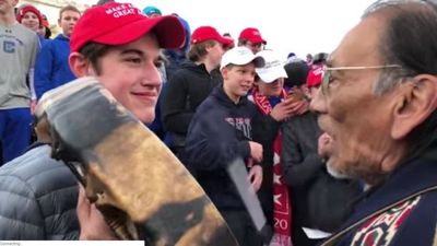 MAGA hat boy’s mother blames ‘black Muslims’ for her son harassing elderly Native American man