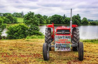 Charity tractor run from Dublin to Mayo seeks to raise thousands for three worthy causes