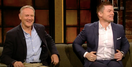 Joe Schmidt was absolutely chuffed when Brian O’Driscoll surprised him on the Late Late