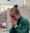 Emotional moment Kellie Harrington reacts to scenes from home as she took home Olympic gold