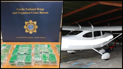 Almost €8.5 million of cocaine flown into Ireland by private plane seized by Gardaí