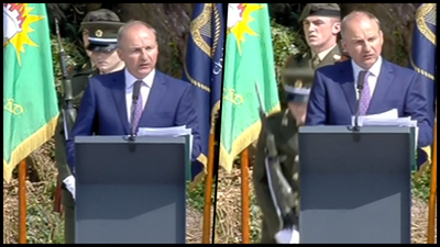 Defence Forces soldier recovering after collapsing during Taoiseach’s Michael Collins speech