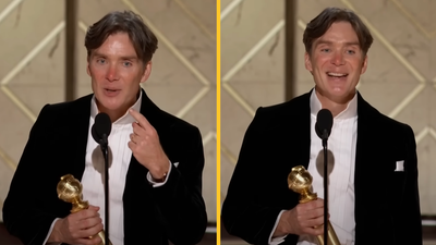 Cillian Murphy says ‘fecking’ and shouts out fellow Irish nominees in censored Globes win speech