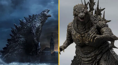 Artist tries to figure out how long Godzilla’s legs are to stand in ocean