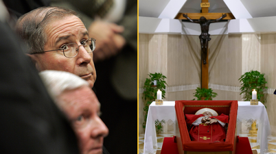 Disgraced cardinal who covered up child sex abuse to close Pope’s coffin