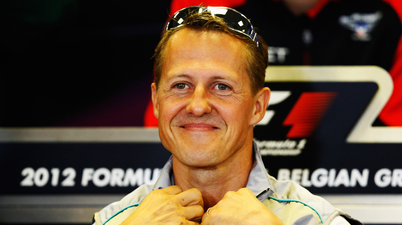 Michael Schumacher signs helmet with wife’s help 12 years after ski crash