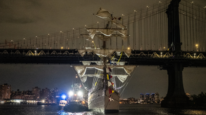 Two dead as Mexican Navy ship crashes into Brooklyn Bridge