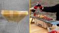 Portable BBQ that folds completely flat is the ultimate festival and camping hack
