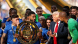 Donald Trump crashes Chelsea’s Club World Cup trophy lift 