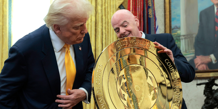Trump pockets Club World Cup medal while handing Chelsea replica trophy